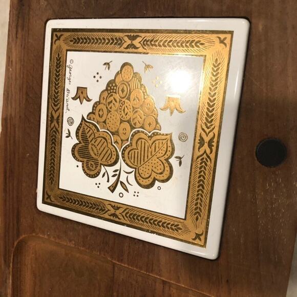 Vintage cheese wood cutting board MCM georges briard - Picture 2 of 9